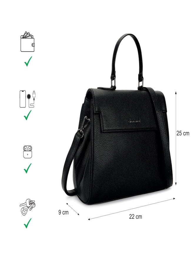 Fastrack Pebbled Satchel for Women, Trendy Faux Leather Satchel with Detachable Sling and Top Handle, Magnetic Flap and Zip Closure for Secure Storage, Versatile Crossbody and Shoulder Bag for Girls - Image 4